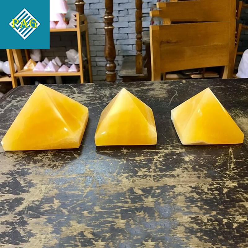 Khối Kim Tự Tháp Chất Liệu Đá Tự Nhiên Nhiều Màu Sắc - Vật Phẩm Phong Thủy Nhiều Năng Lượng