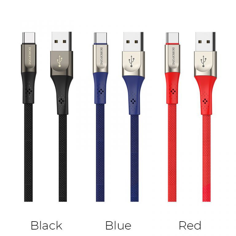 Cáp Sạc TYPE C Borofone BU7 Dài 1.2M Dây Dù Cho Android - BH 12 Tháng 1 đổi 1 (MÀU SẮC NGẪU NHIÊN) - Hưng Long PC