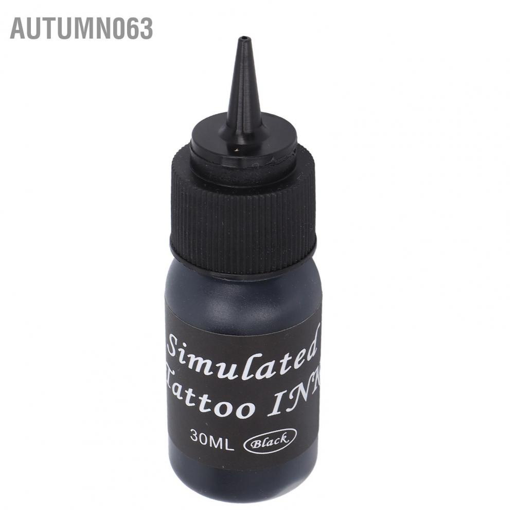 Autumn063 Mực xăm Hình kích ứng tạm thời Miễn phí lâu dài miễn Bột màu hình tự do cho Mẫu rỗng nhỏ 30ml