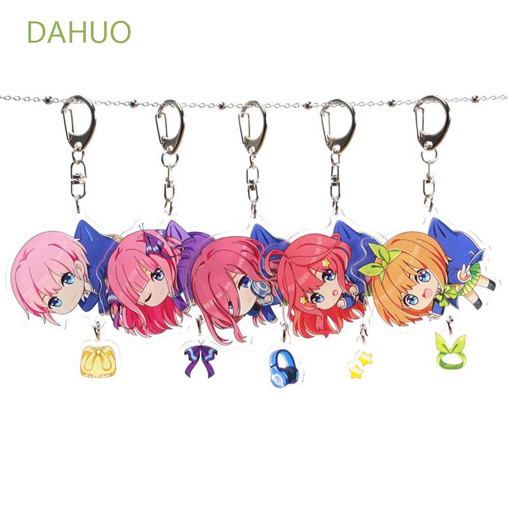 Móc khóa bằng acrylic in họa tiết hoạt hình Nakano Miku Gotoubun No Hanayome dễ thương dành cho nữ