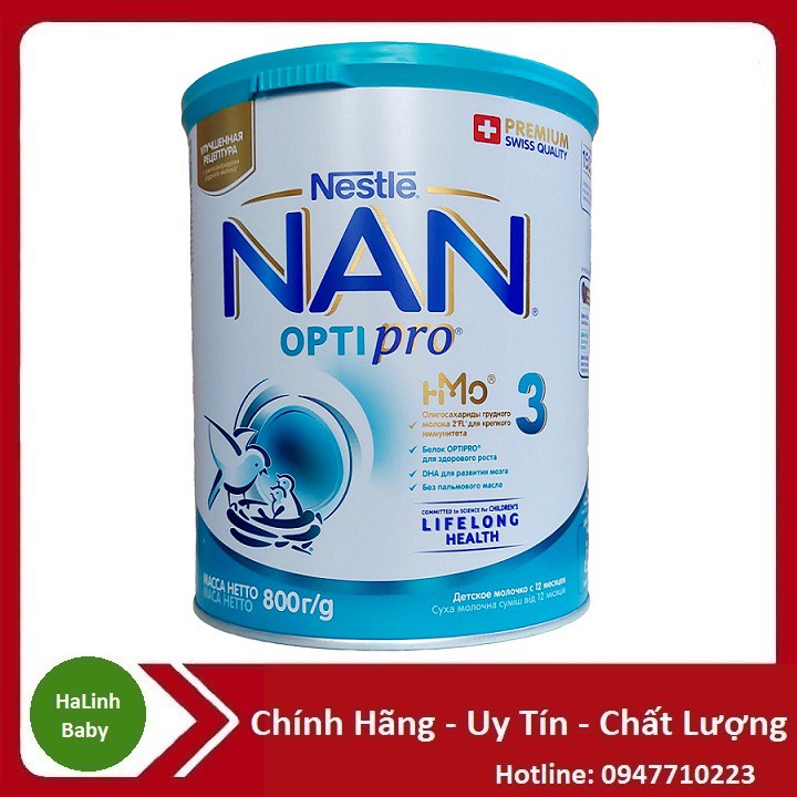 Sữa Bột Nan Nga 3 800g HMO [Date 2022]