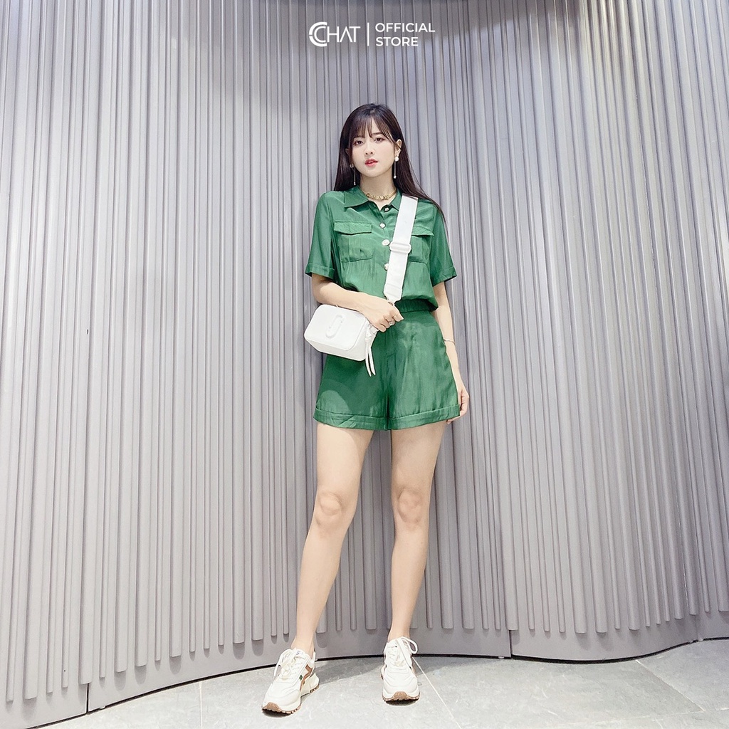 Set Đồ Nữ 𝐂𝐂𝐇𝐀𝐓 Kiểu Diễu Chỉ Túi Gấu Chất Voan Phong Cách Trẻ Trung Thanh Lịch 12BNV2015AT