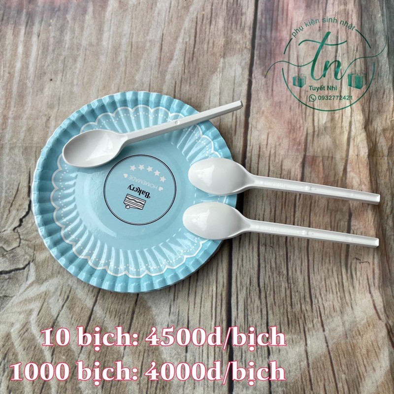 combo 10 bịch đĩa giấy in hình hình + muỗng ( 1 bịch gồm 10 đĩa + 10 thìa)