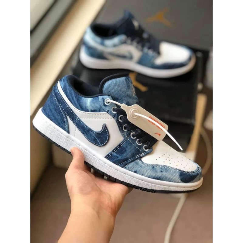[ nowship 1h khu vực hà nội ] Giày thể thao sneakers nam nữ 𝐍𝐈𝐊𝐄 JORDAN 1 Low Washed Denim, JD1 hàng chuẩn 11