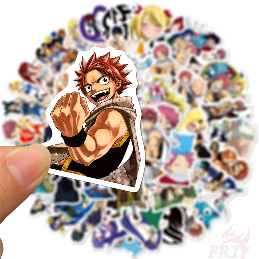 ❉ Fairy Tail - Series 04 Anime Natsu Lucy Erza Happy Stickers ❉ 50Pcs/Set Waterproof DIY Fashion Decals Doodle Stickers