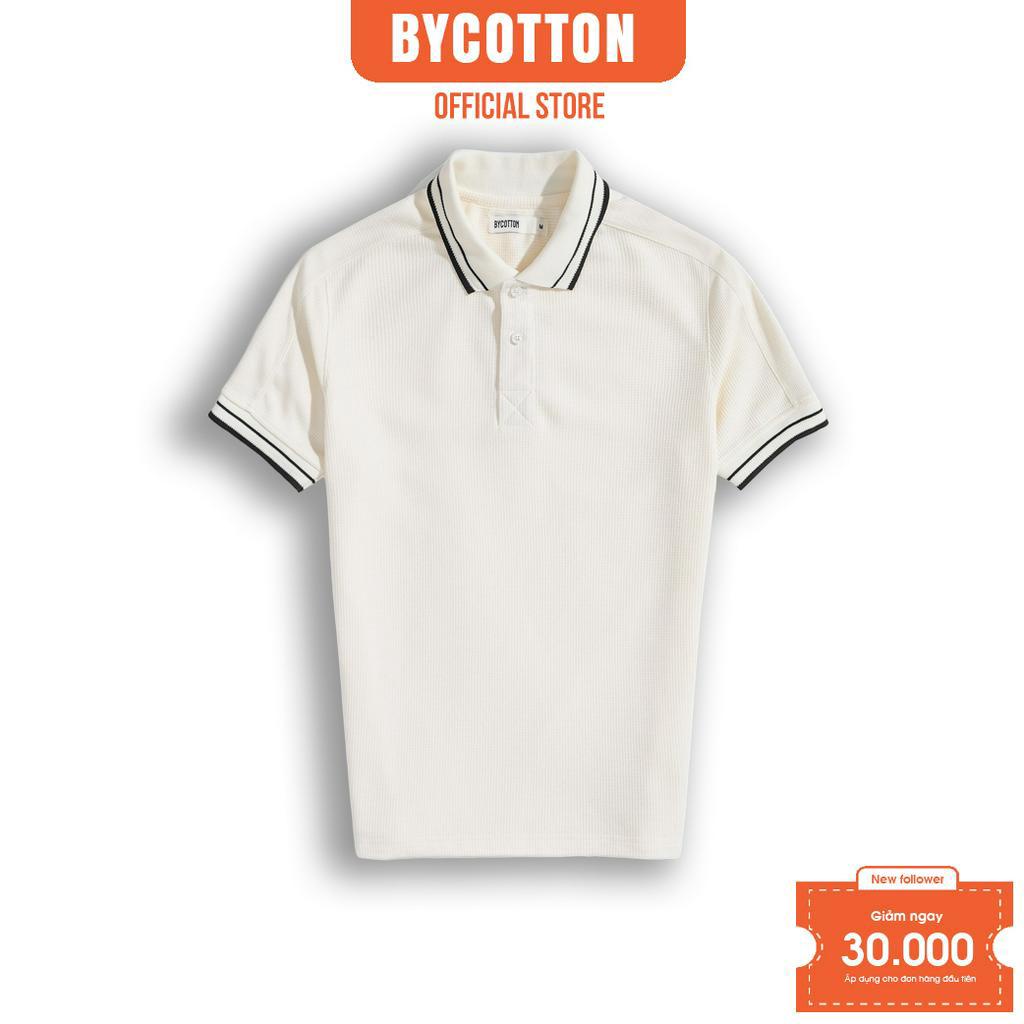 Áo Thun Nam Cao Cấp Polo Hive White BY COTTON