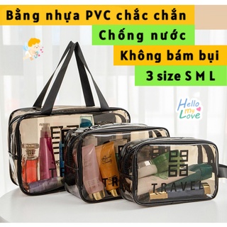 Túi nhựa trong PVC chống nước đựng mỹ phẩm tiện lợi 2024, dung khi đi du lịch, đi biển