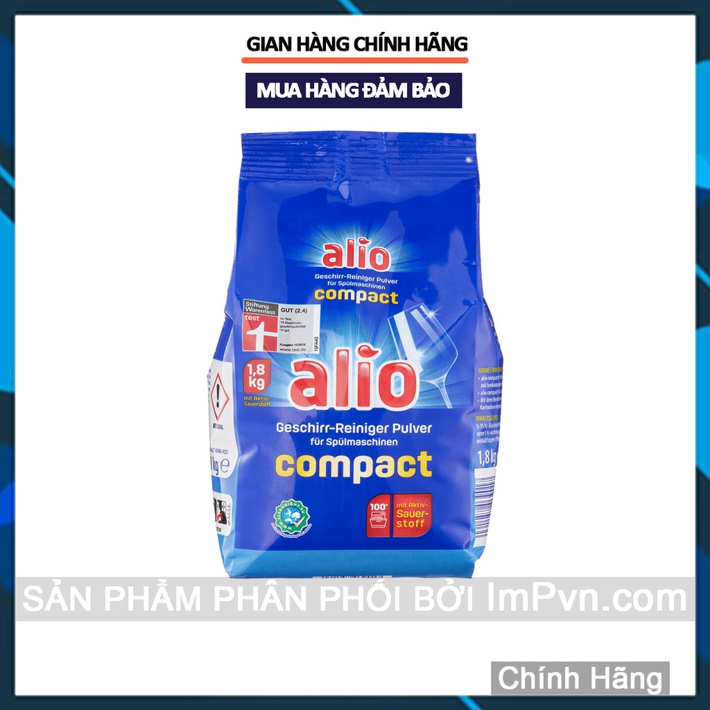 Bột rửa bát Alio Compact 1.8kg (Mùi nhẹ dịu) - Hàng nội địa Đức