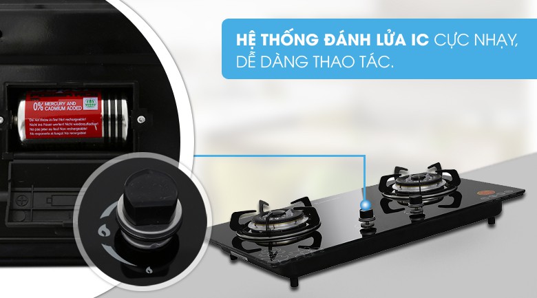 Bếp gas âm Sakura SV-2577GB- hàng trưng bày- bảo hành chính hãng+Tặng Dây gas