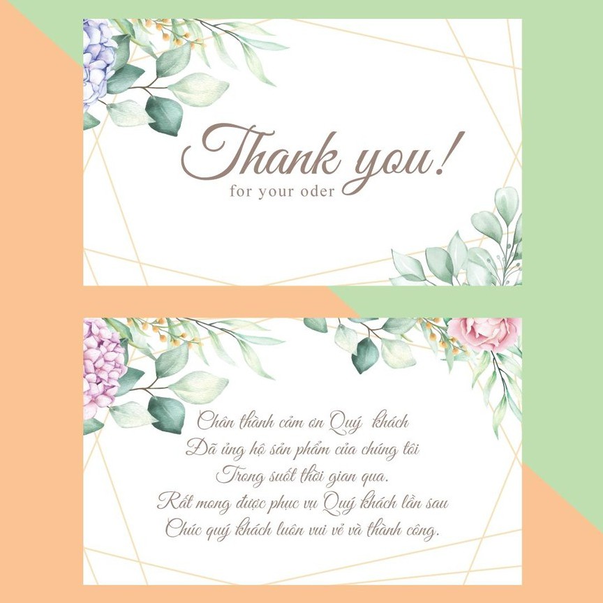 COMBO 200 THANK YOU CARD/THIỆP CẢM ƠN GIÁ SIU RẺ DÀNH CHO CÁC SHOP ONLINE