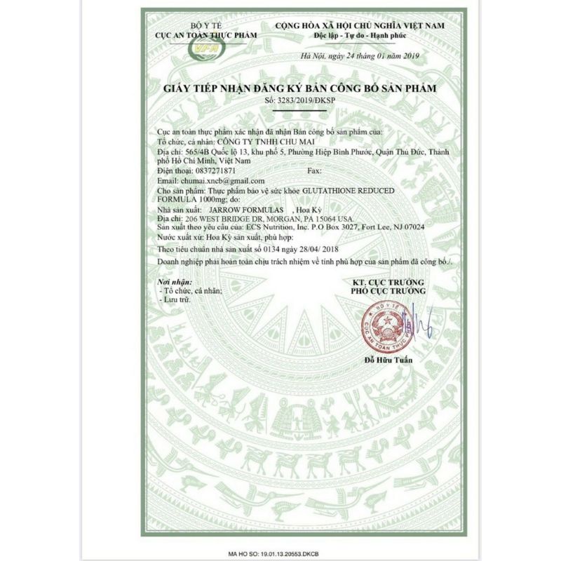 Viên uống trắng da GLUTATHION 1000mg ( USA, Hộp 60 viên) date 2024