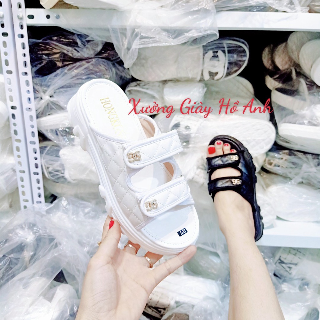 Dép Quai Hậu 4 Khuy Nhám Dính Điều Chỉnh To Nhỏ Thoải Mái Đế PU 3-5P Siêu Nhẹ