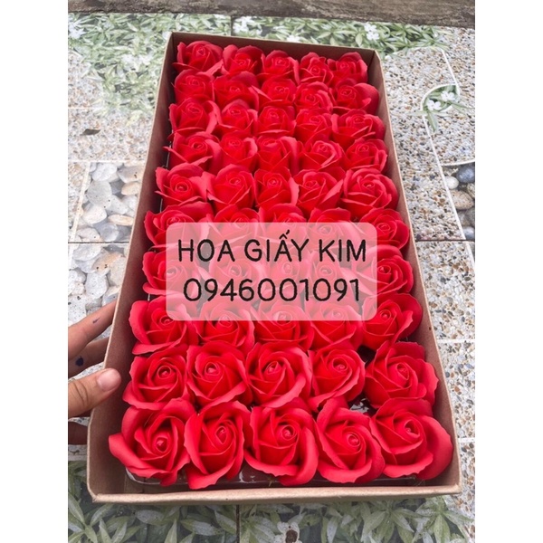 Đầu bông hoa hồng sáp 3 lớp đẹp hàng chuẩn loại 1