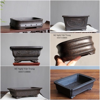 Chậu Gốm Tử Sa Vàng, Chậu Cây Bonsai Mini