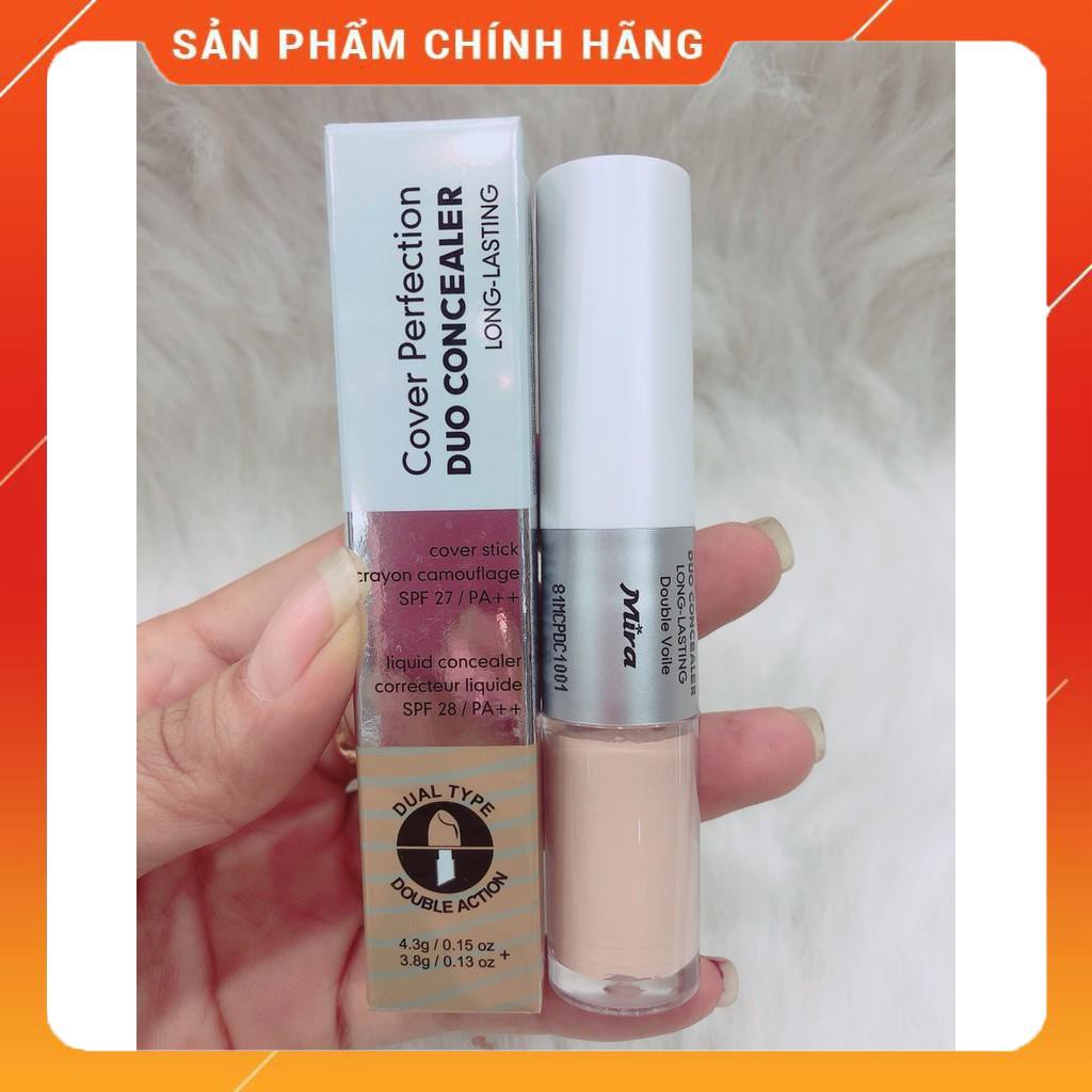 Thanh che khuyết điểm chống nắng 2 đầu Mira Cover Perfection No.21 Hàn Quốc- Hàng chính hãng