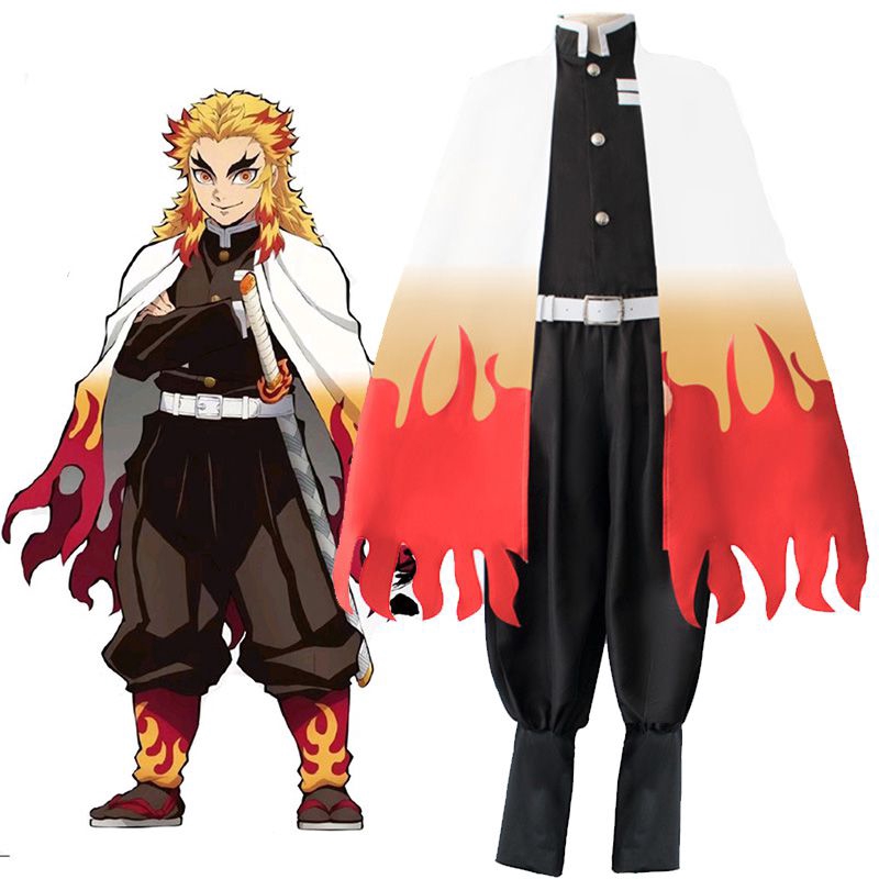 Áo choàng kimono hóa trang nhân vật anime Demon Slayer:Kimetsu No Yaiba Rengoku Kyoujurou | BigBuy360 - bigbuy360.vn