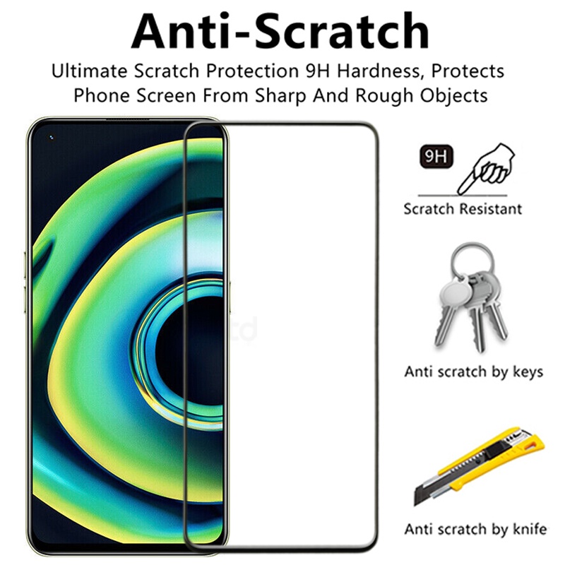 Kính Cường Lực Toàn Màn Hình Chống Bám Vân Tay Cho Realme Q3 5G / Q3 Pro 5G / Q3i 5G