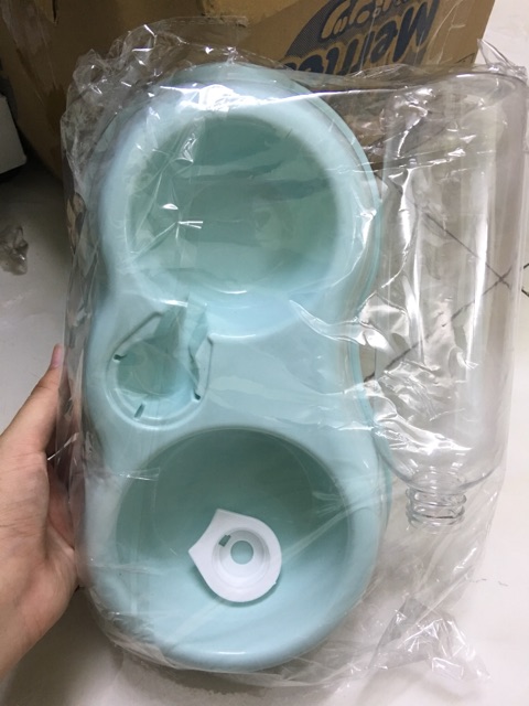 Bát ăn đôi kèm bình nước tiện lợi cho thú cưng