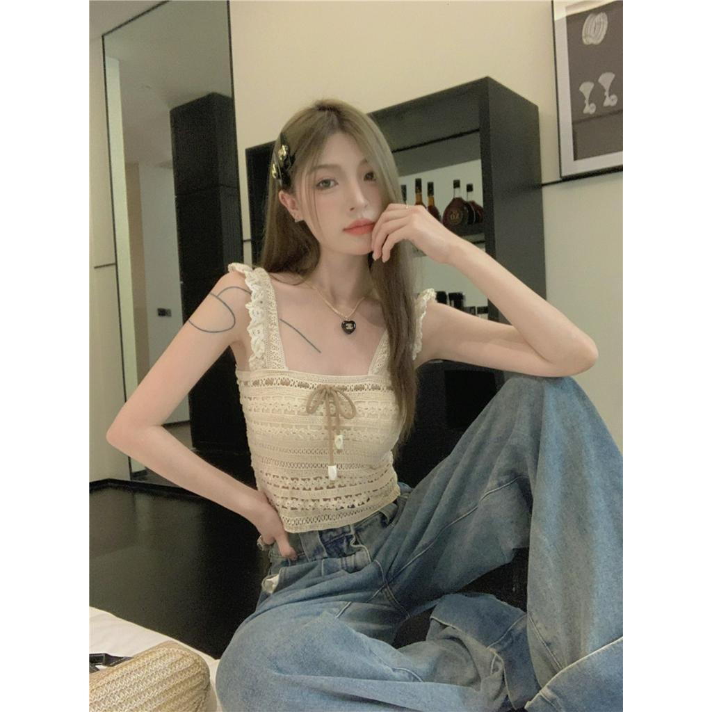 Áo Hai Dây Xếp Ly Phối Dây Thắt Thời Trang Mùa Hè Sành Điệu 62736