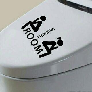 Decal dán toilet Thinking Room