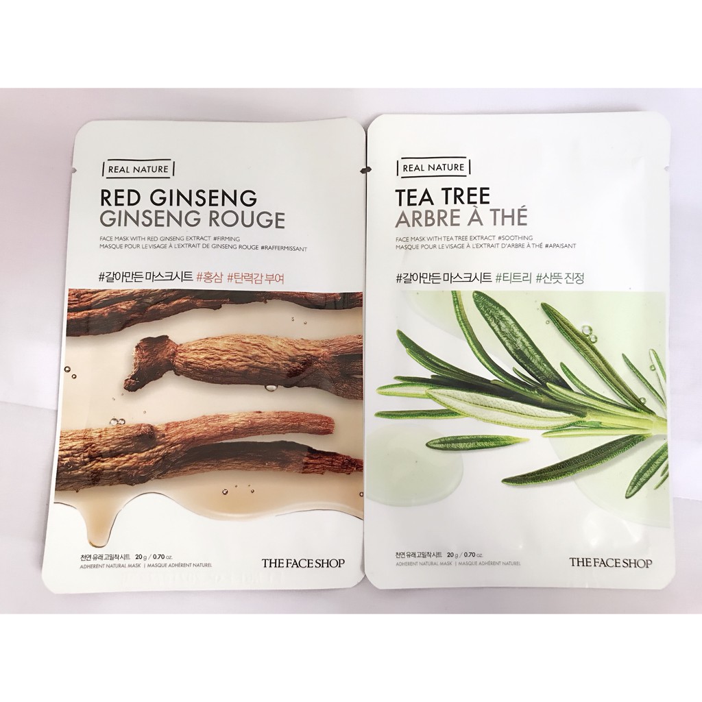 MẶT NẠ BƠ CẤP ẨM DA KHÔ THE FACE SHOP REAL NATURE