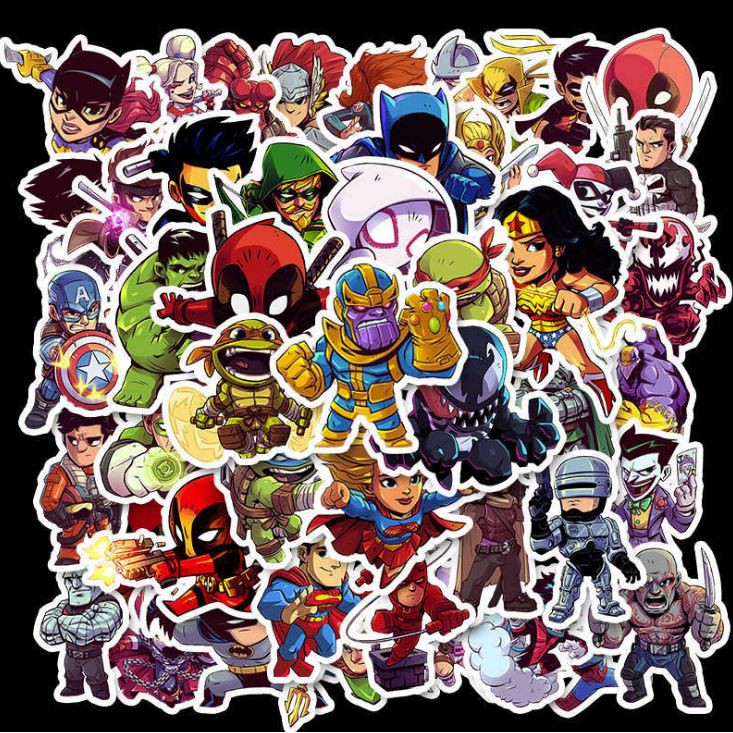 Sticker dán cao cấp chủ đề MARVEL - Dùng dán Xe, dán mũ bảo hiểm, dán Laptop...#1