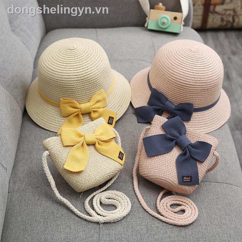 Nón Vành Đan Cói Thời Trang Xuân Hè Mới Cho Bé Gái