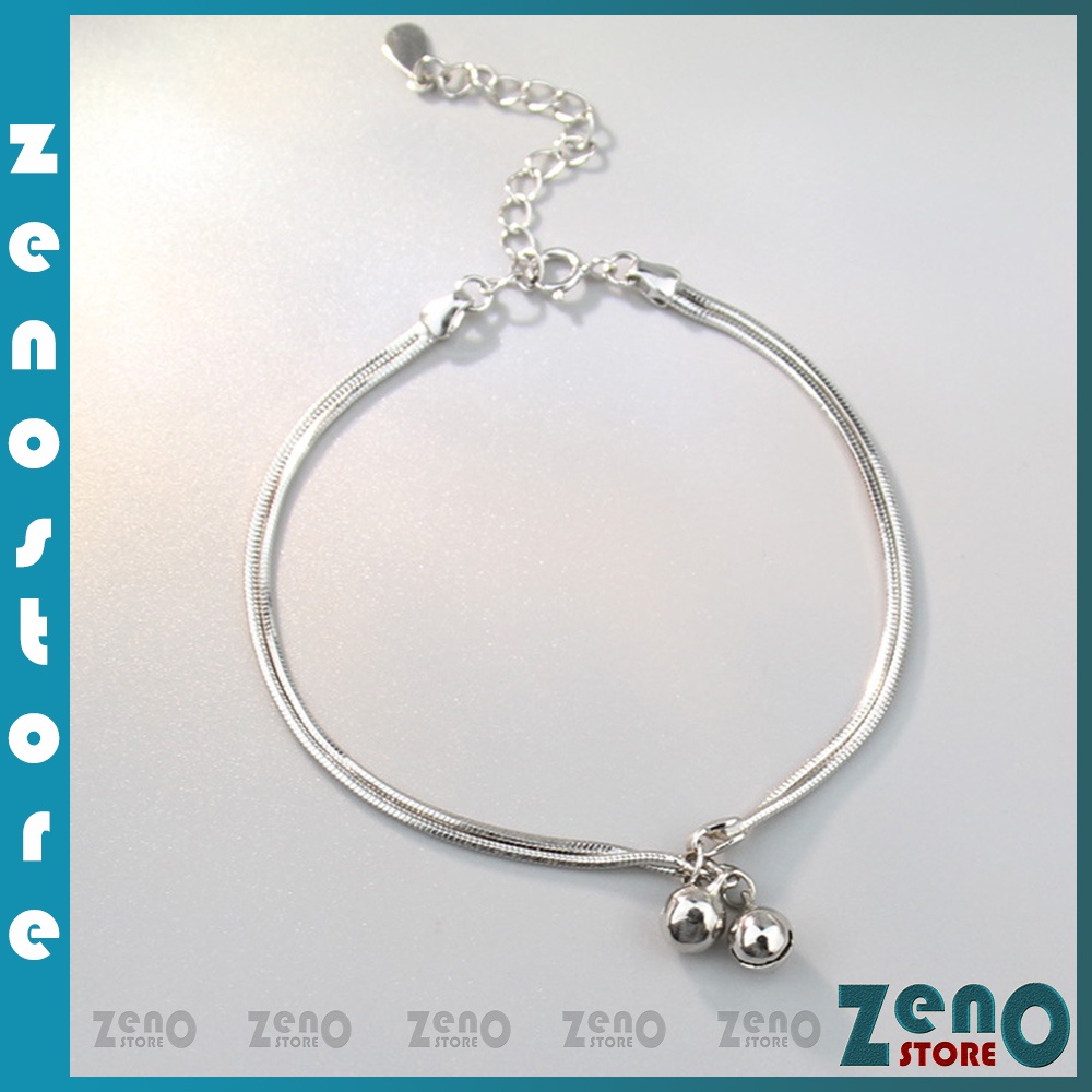 Vòng tay chuông 2 lớp ZenO (full box) LT02, Lắc tay phong cách Hàn Quốc