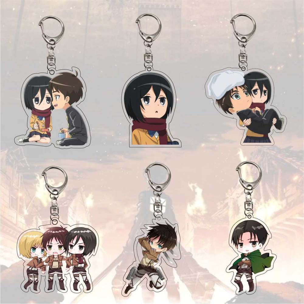 Móc Khóa Họa Tiết Attack On Titan Dễ Thương Bắt Mắt Giá Đỡ