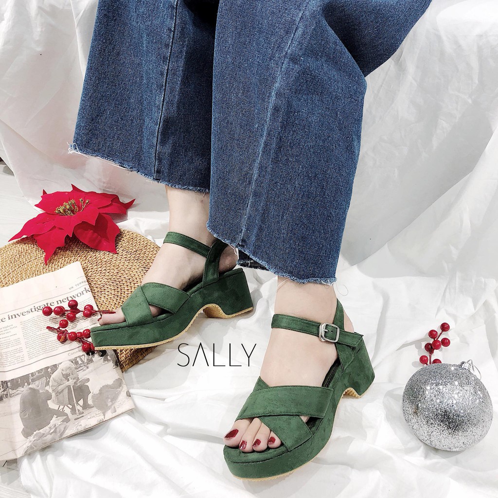 SANDAL CHÉO ĐẾ THÔ