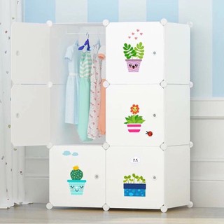 Tủ nhựa ghép - tủ quần áo đa năng 6 ô  ( size sâu 47cm, đủ tấm ghép, tặng treo đồ). Mẫu bán siêu chạy