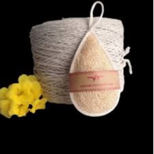 Bông tắm xơ mướp / LOOFAH / Cọ lưng kèm bông tắm xơ mướp tự nhiên giọt nước lớn, chà lưng, tẩy tế bào chết body