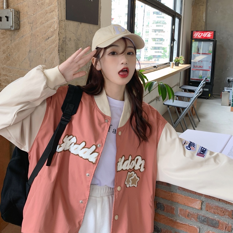 Áo khoác SUXI tay dài phối nút thiết kế thời trang mùa thu theo phong cách Hàn Quốc cho nữ