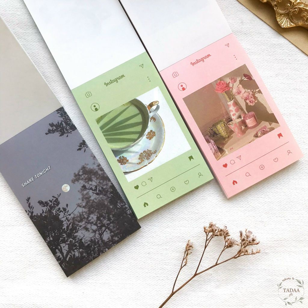 Set 50 giấy hoa lá vintage, music, bầu trời nhiều màu sắc trang trí sổ bullet journal