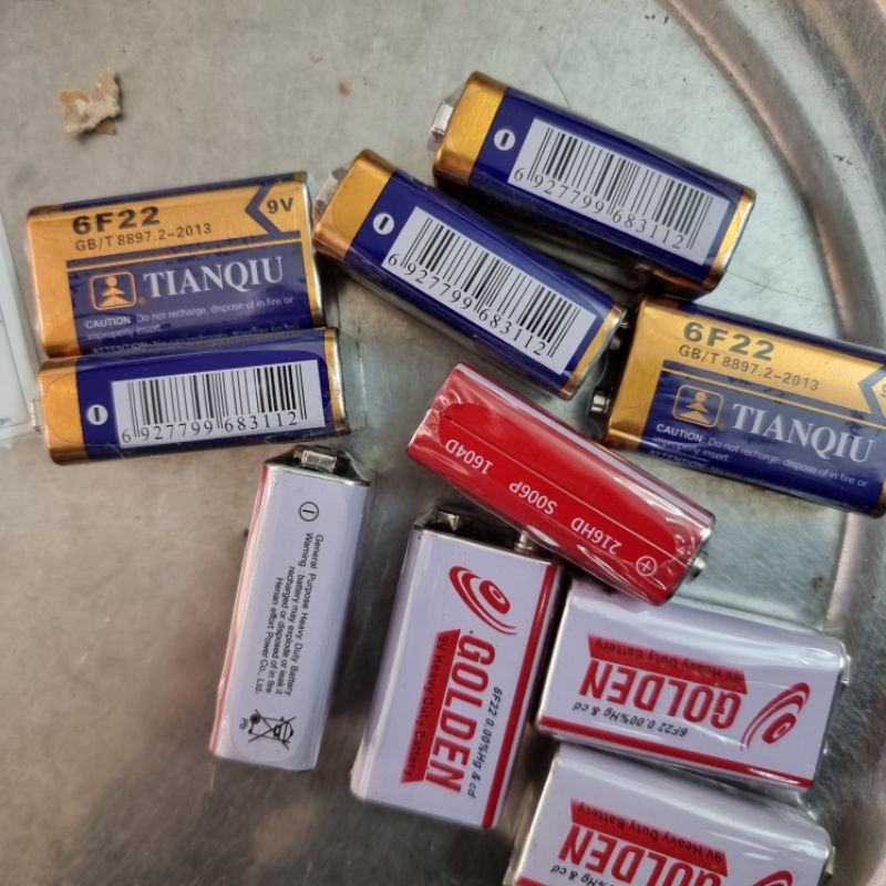 Pin 9v TIANQIU , Lifeng .GOLDEN pin 9v