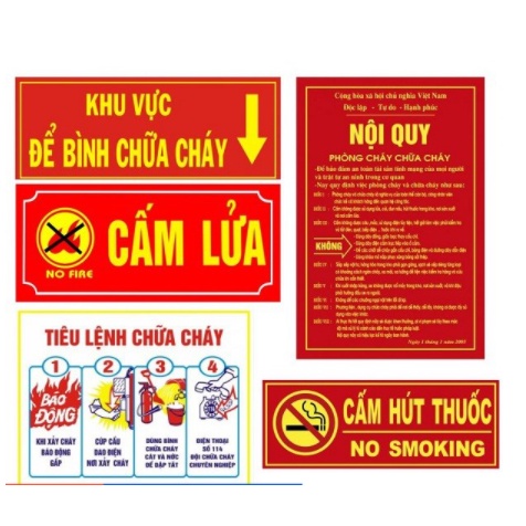 Bảng Nội Quy Phòng Cháy Chữa Cháy - Kèm Tiêu Lệnh (Bằng Thiếc)