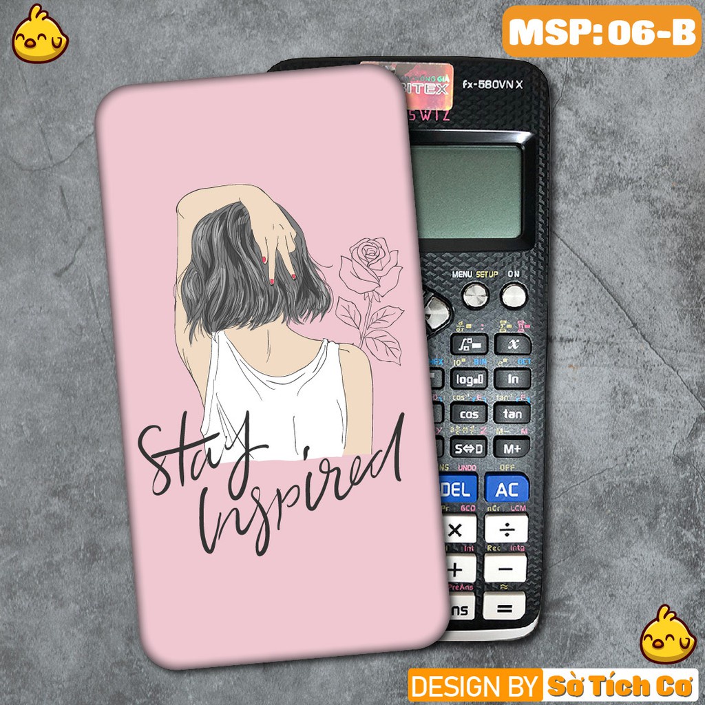 Miếng decal dán máy tính Casio bỏ túi FX500 FX570 FX580 - 570ES 570EX 680EX hình Girl beaty MSP: MT06 - Hàng nhập khẩu