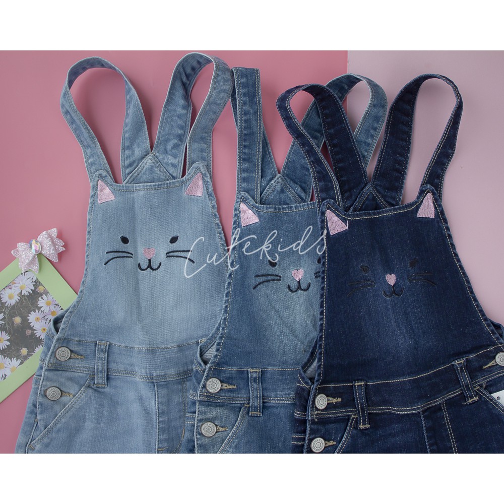Yếm Jeans HM màu Xanh đen cho bé 4-5T