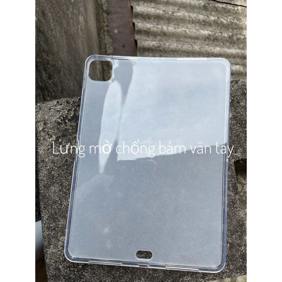 Ốp dẻo cho iPad Pro M1 2021 11 inch lưng trong suốt, lưng nhám mơ
