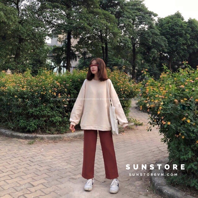 Quần culottes ống suông dáng lửng cạp cao nhiều màu | BigBuy360 - bigbuy360.vn