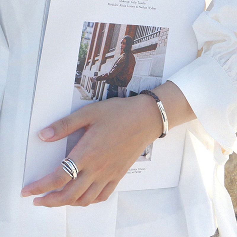 Nhẫn Bản To JP5 Điều Chỉnh Được Phong Cách Boho Cho Nữ