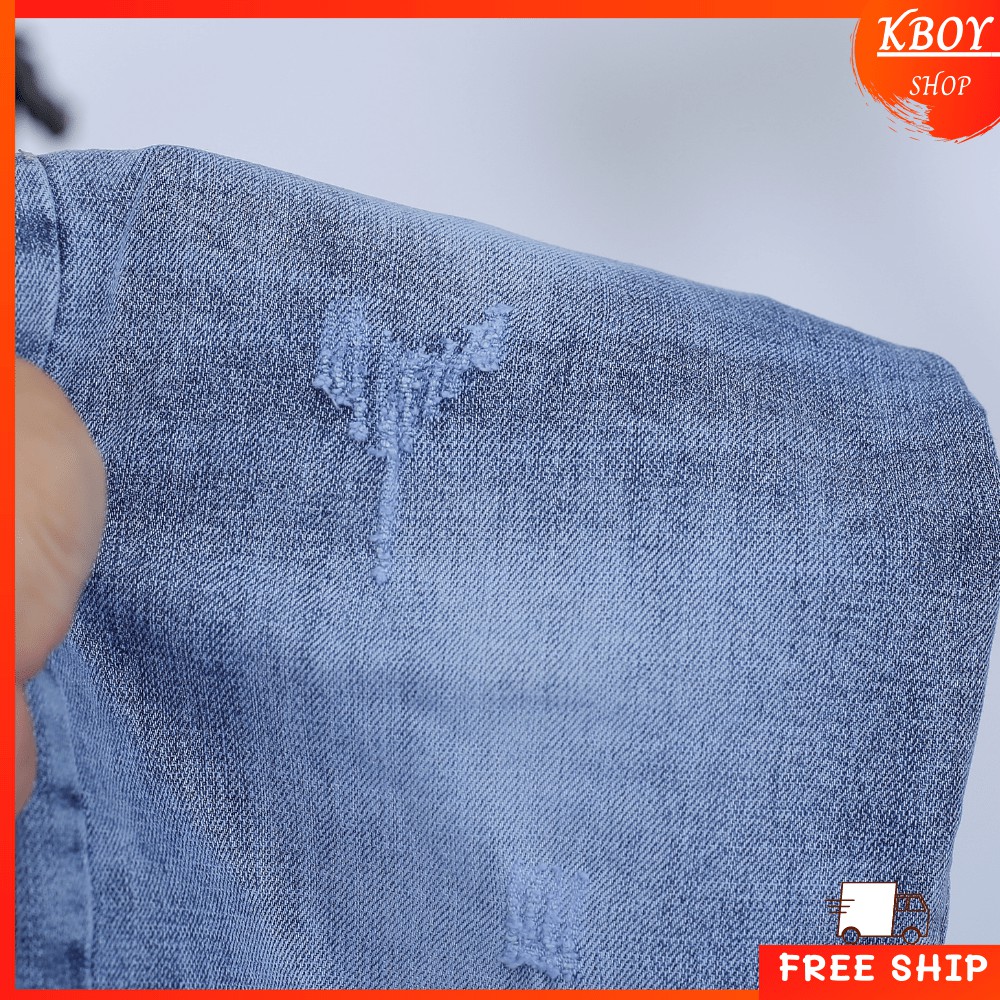 Quần Short Jean Nam Vải Bò Cao Cấp Form Slimfit Đẹp Dễ Phối Đồ Phong Cách Cá Tính - Q10 | BigBuy360 - bigbuy360.vn