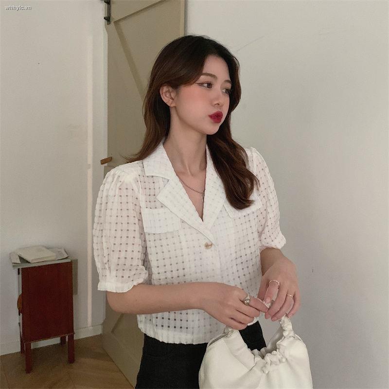 Áo Sơ Mi Tay Phồng Dáng Rộng Họa Tiết Kẻ Sọc Phong Cách Retro Hong Kong Thời Trang Mùa Hè Hàng Mới 2021 | BigBuy360 - bigbuy360.vn