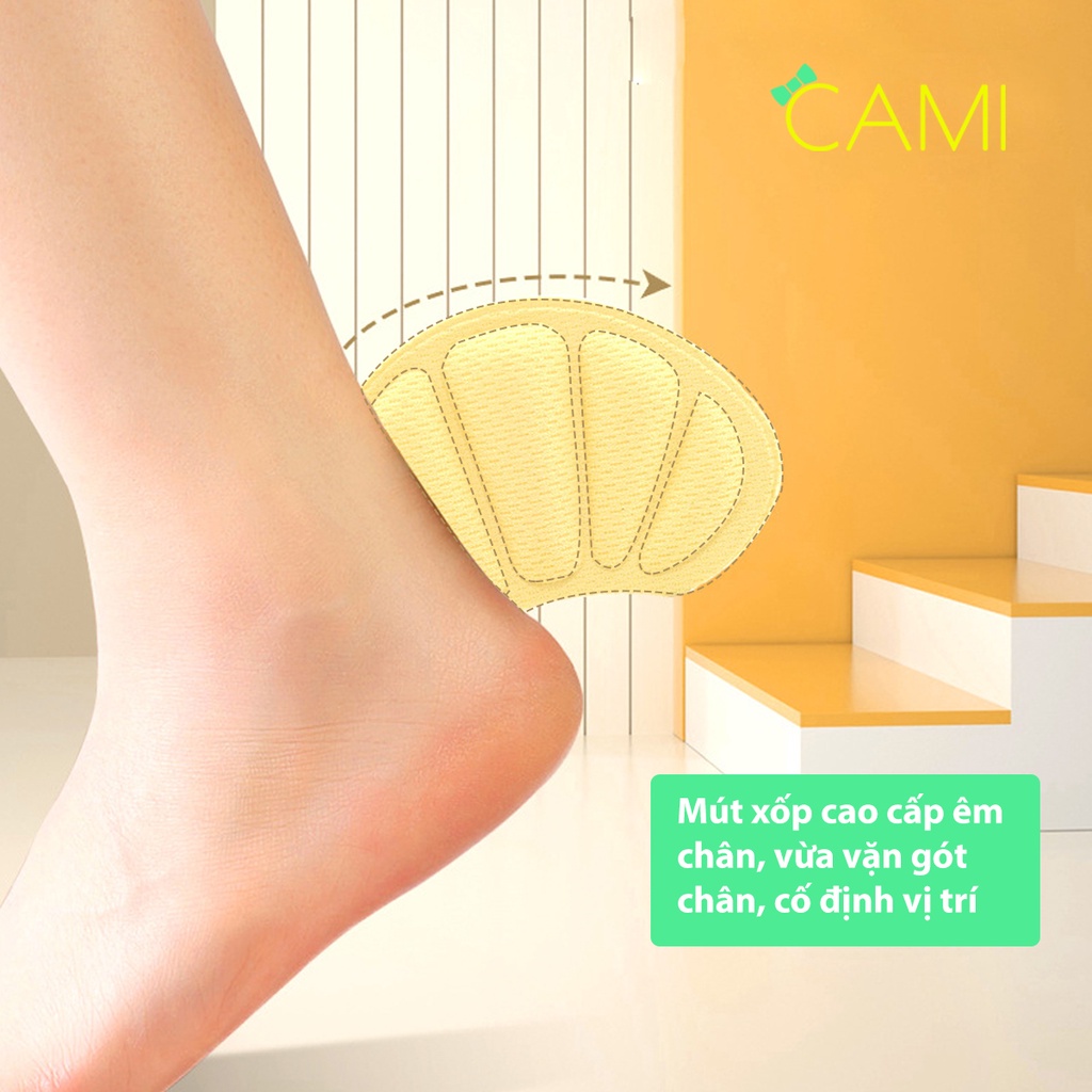 Lót giày chuyên dùng cho giày thể thao, hình vỏ sò, tăng độ bám, bảo vệ gót chân, dùng cho cả nam và nữ - Cami - CMPK224