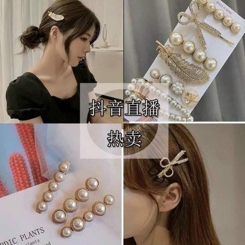 cặp tóc Trông Hàn Quốc dã mann nèeee!!! Set 5 cái toàn kẹp to đẹp thuiii xinh cực ❣️.. 55k/5 cái  đẹp civ8g9g9g9g9g9gghh