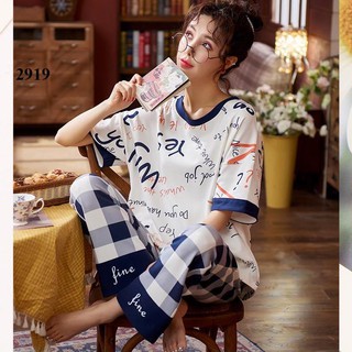 Đồ bộ mặc nhà Dài Màu Sáng Dễ Thương Thời Trang –  Bộ Đồ Ngủ nữ dài đẹp B42