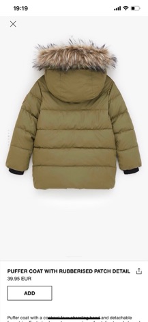 Áo khoác cổ lông zara