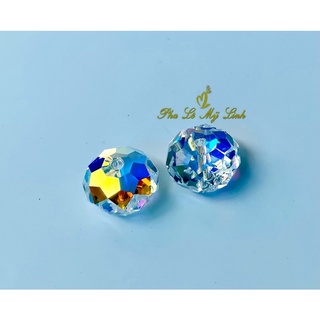 2 viên pha lê Swarovski bánh cam 12ly