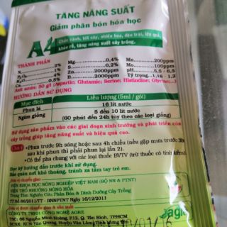 10 gói Phân bón lá sinh học  A4 10g