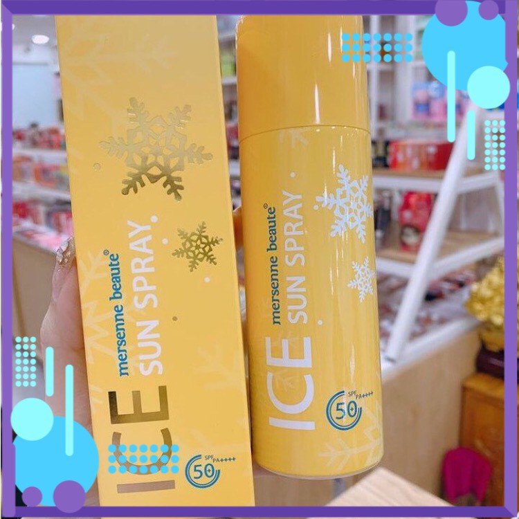 Xịt Chống Nắng ⚡FREE SHIP⚡ Kem Chống Nắng Ice Sun Spray Mersenne Beaute 100ml